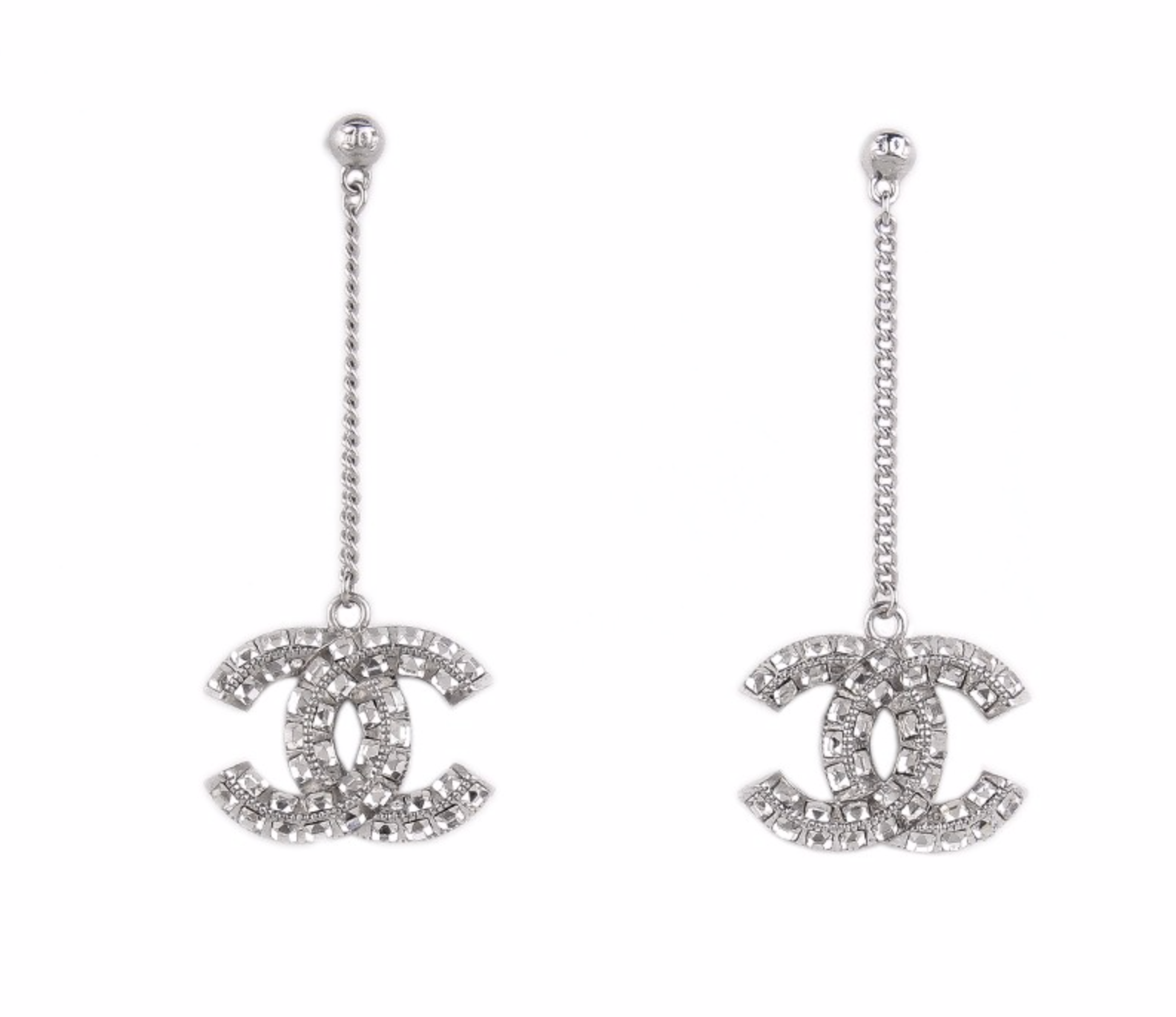 Chanel CC Crystal Drop Earrings – GlamHub