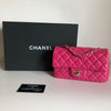 Box with Chanel Rectangular Mini Pink Bag