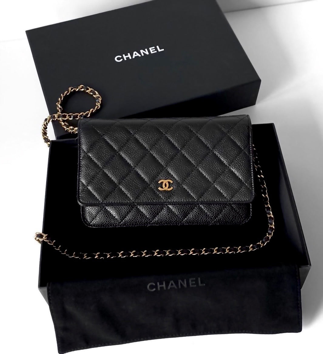 Chanel WOC in Black Caviar