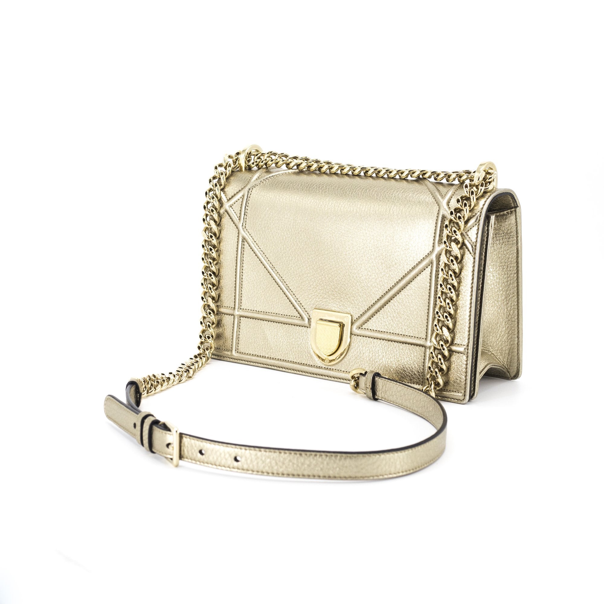 Dior Diorama Flap Bag in Rose Gold Copper Metallic Calfskin with Champagne  Gold Hardware - SOLD