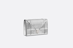 Dior Diorama Silver Calfskin Clutch Back of Handbag
