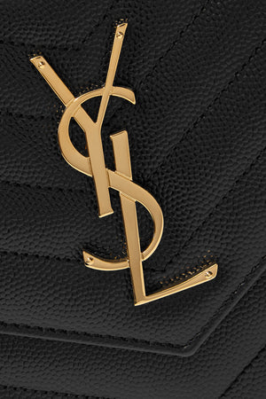 Saint Laurent Monogram Black Chain Wallet Logo View